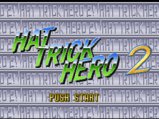 Hat Trick Hero 2 title screen for Super Famicom